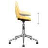 vidaXL Chaises pivotantes &agrave; manger lot de 4 jaune tissu