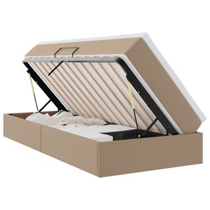 vidaXL Lit avec rangement et matelas Cappuccino 90 x 200 cm