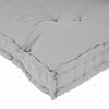 vidaXL Coussin de canap&eacute; sur palette 3 pcs Gris 120 x 80 x 38 cm tissu