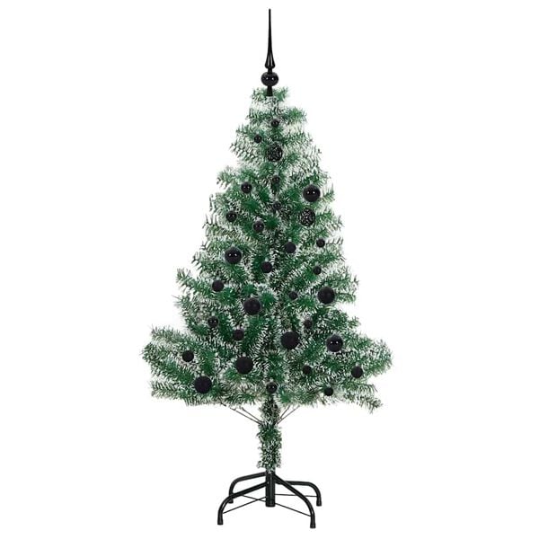 vidaXL Arbre de No&euml;l artificiel floconn&eacute; de neige avec lumi&egrave;re LED
