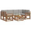 vidaXL Ensemble de canap&eacute;s d'ext&eacute;rieur 7 pcs Gris Naturel et Clair
