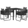 vidaXL Ensemble de salle &agrave; manger pour jardin 5 pc Noir et anthracite