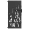 vidaXL Porte de Jardin Noir 85 x 175 cm Acier peint par poudre