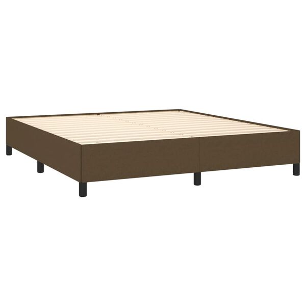 vidaXL Cadre de lit sans matelas marron fonc&eacute; 180x200 cm tissu