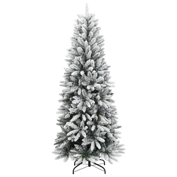 vidaXL Sapin de No&euml;l artificiel 300 LED et neige floqu&eacute;e 210 cm