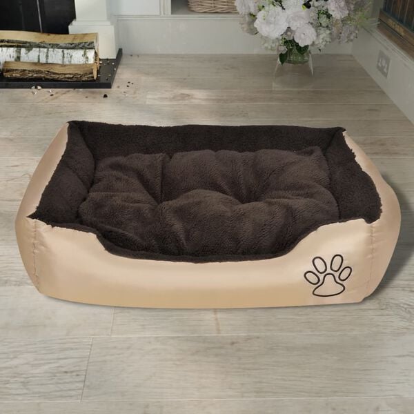 vidaXL Lit pour chiens Beige et marron XXL
