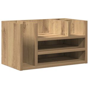 vidaXL Organiseur de bureau Ch&ecirc;ne artisanal 44,5 x 24 x 25 cm