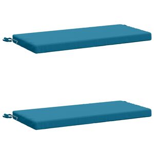 vidaXL Coussins de Banc SOEST 2 pc 100 % polyester Bleu clair