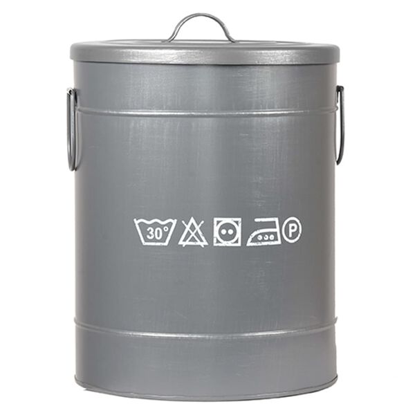 LABEL51 Panier &agrave; linge 32x32x43 cm M Gris antique