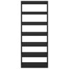 vidaXL Biblioth&egrave;que/S&eacute;parateur de pi&egrave;ce noir bois d'ing&eacute;nierie