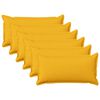 vidaXL Coussin HOUTEN 6 pi&egrave;ces Jaune clair Lin synth&eacute;tique