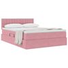 vidaXL Lit de Rangement avec matelas Rose 140 x 200 cm Velours