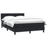 vidaXL Sommier &agrave; lattes de lit avec matelas noir 160x210 cm velours