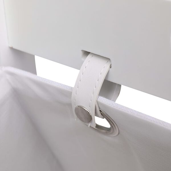 vidaXL Support à panier 4 niveaux Blanc 35x35x125 cm Bois