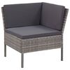 vidaXL Salon de jardin 8 pcs avec coussins r&eacute;sine tress&eacute;e gris