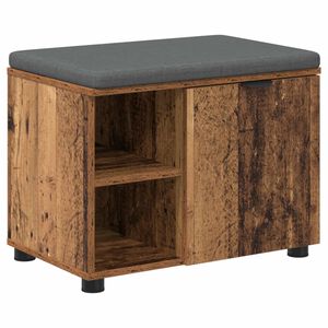 vidaXL Banc d'entr&eacute;e avec coussin Bois ancien 60 x 38 x 46 cm