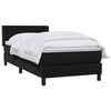 vidaXL Sommier &agrave; lattes de lit avec matelas noir 80x220 cm velours