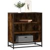vidaXL Buffet ch&ecirc;ne fum&eacute; 68x35x76 cm bois d'ing&eacute;nierie et m&eacute;tal