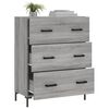 vidaXL Buffet sonoma gris 69,5x34x90 cm bois d'ingénierie