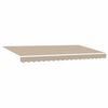 vidaXL Auvent R&eacute;tractable Beige 400 x 200 cm tissu