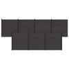 vidaXL Ensemble de Cl&ocirc;ture 7 pc 1218 x 186 cm WPC et Aluminium Noir
