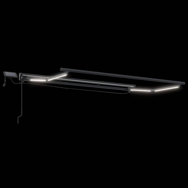 vidaXL Cadre de store manuel avec LEDs Anthracite 3,5 x 2,5 m