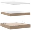 vidaXL Lit avec rangement et LED avec matelas Cappuccino 160 x 200 cm