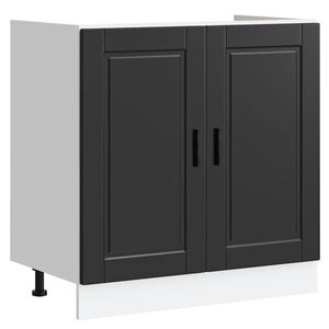 vidaXL Meuble bas pour &eacute;vier Porto noir 80x46x81,5 cm bois ing&eacute;nierie