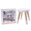 H&S Collection Tabouret pour enfants 24x26 cm Blanc