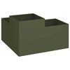 vidaXL Cache-pot de jardin Vert olive 100 x 100 x 48 cm Acier
