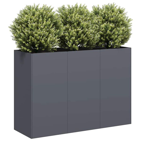 vidaXL Jardini&egrave;re anthracite 120x40x80 cm acier lamin&eacute; &agrave; froid