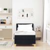 vidaXL Lit &agrave; ressorts avec matelas Noir 200 x 80 cm Polyester