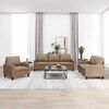 vidaXL Ensemble de canap&eacute;s 3 pcs avec coussins Cappuccino Similicuir