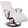 vidaXL Fauteuil de massage shiatsu Blanc Similicuir