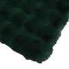 vidaXL Couverture en Fourrure de Lapin Synth&eacute;tique Olite Vert fonc&eacute;