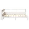 vidaXL Lit biblioth&egrave;que sans matelas blanc 120x200 cm bois pin massif
