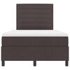 vidaXL Lit &agrave; ressorts avec matelas Marron fonc&eacute; 120 x 200 cm tissu