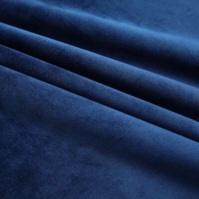 vidaXL Rideaux occultants et crochet 2pcs Velours Bleu foncé 140x245cm