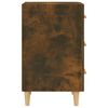 vidaXL Table de chevet ch&ecirc;ne fum&eacute; 40x40x66 cm bois d'ing&eacute;nierie