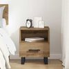 vidaXL Cabinet de chevet avec tiroir Ch&ecirc;ne artisanal 40 x 35 x 47,5 cm