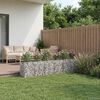 vidaXL Lit sur&eacute;lev&eacute; gabion 2 pcs Argent&eacute; 300 x 50 x 60 cm
