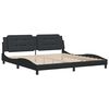 vidaXL Cadre de lit sans matelas Zadar noir 200x200 cm similicuir