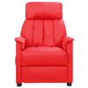 vidaXL Fauteuil inclinable Rouge Similicuir