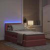 vidaXL Lit avec rangement et LED avec matelas Rose 90 x 190 cm Velours