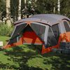 vidaXL Tente de camping avec porche 4 personnes orange imperm&eacute;able