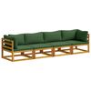 vidaXL Ensemble de Canap&eacute;s 4 pc Naturel Bois d'Acacia Massif