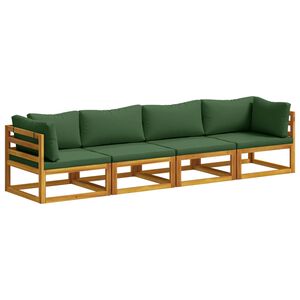 vidaXL Ensemble de Canap&eacute;s 4 pc Naturel Bois d'Acacia Massif