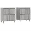vidaXL Buffets 2 pcs sonoma gris bois d'ing&eacute;nierie