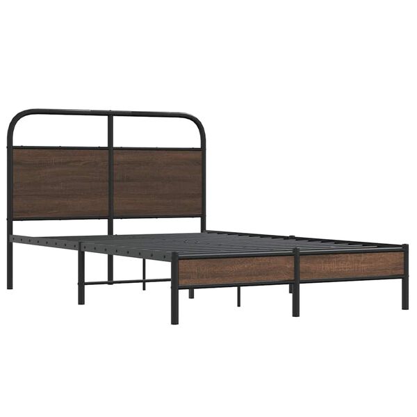 vidaXL Cadre de lit sans matelas 120x200 cm ch&ecirc;ne marron