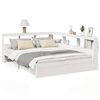 vidaXL Lit biblioth&egrave;que sans matelas blanc 140x190 cm bois pin massif